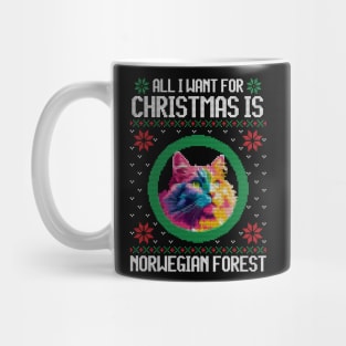 All I Want for Christmas is Norwegian Forest - Christmas Gift for Cat Lover Mug